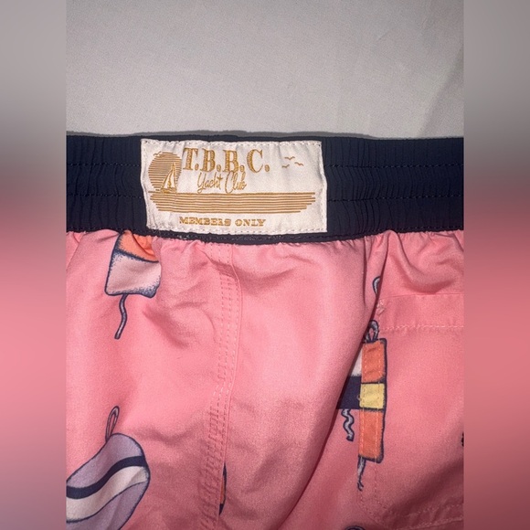 NWOT TBBC Tortola Swim Trunks Winding Bay Buoy Pink Nautical Preppy Boys 14 - Picture 2 of 10